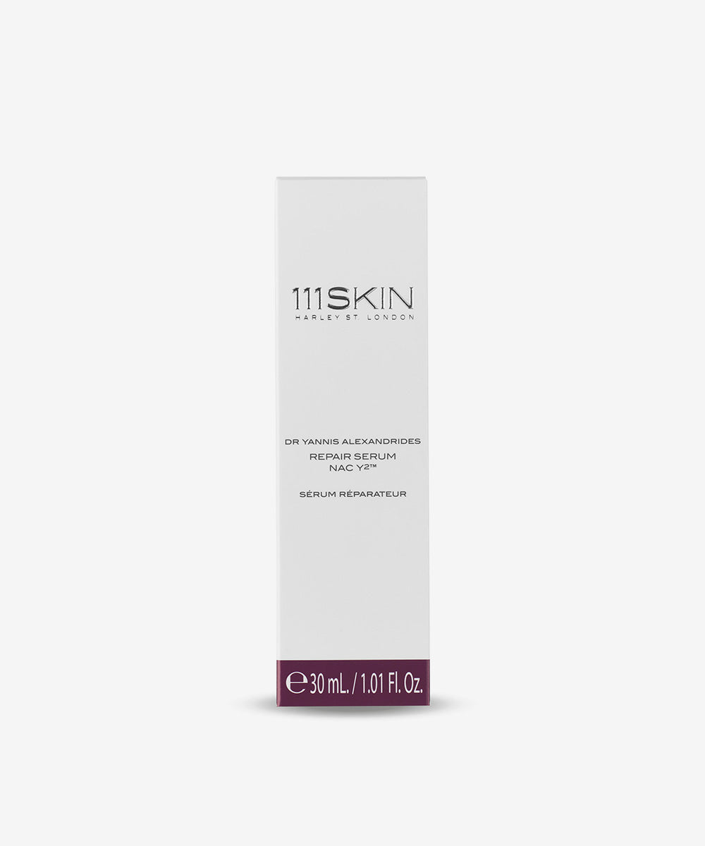 A white box of 111SKIN Repair Serum packaging